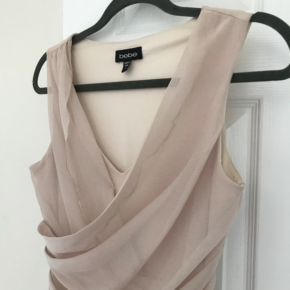 Sexy Bebe nude/blush cocktail dress